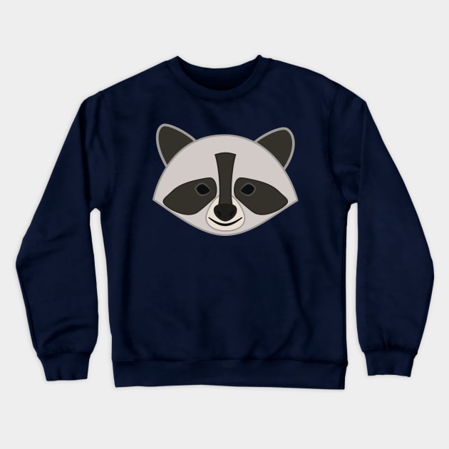 Cute Raccoon Cartoon Crewneck Sweatshirt by Scrabbly Doodles